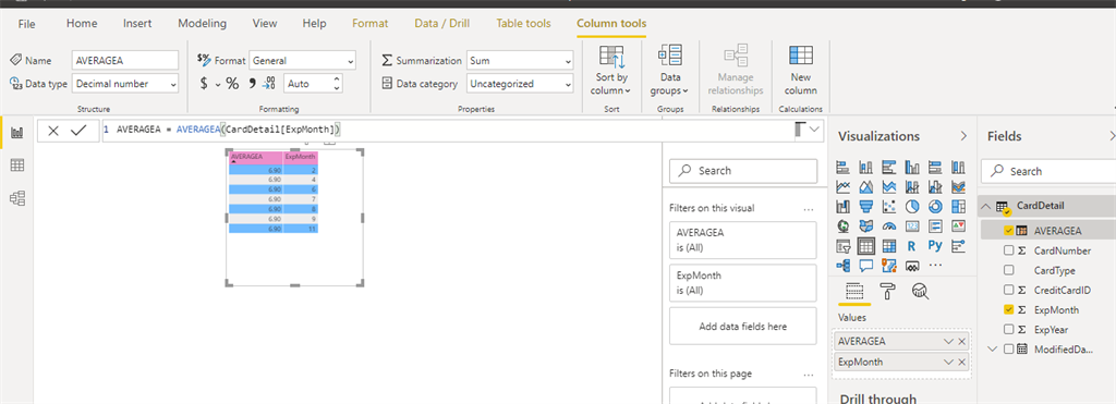 Aggregation DAX Functions In Power BI